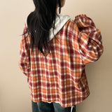 Lonty Layered Hooded Checkered Shirt
