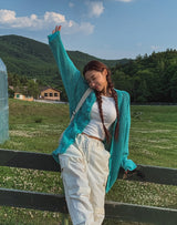 Summer Turf Pigment Net Cardigan