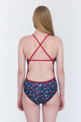 [Cherry Bomb_navy] One Piece Swimsuit
