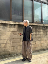 String Nylon Short Sleeve Shirt 4C