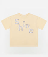 オーバーサイズシャインアップリケTシャツ [バタークリーム]