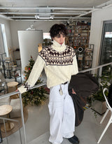 No.1024 dia wool20 KNIT ZIP-UP (3color)