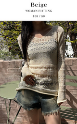 [S/S] Punching knit one piece