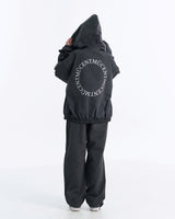 BACK ROUND WINDBREAKER (Black, Charcoal)