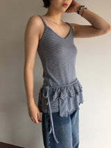[SET]Vibe Nashi + Frill Wrap Skirt (3color)