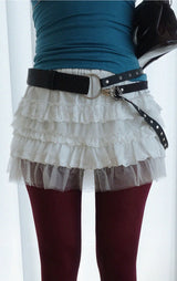 MAMA PUNCHING LACE CAN CAN MINI SKIRT (3COLORS!)
