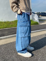 Big Pocket Balloon Cargo Denim Pants 2C