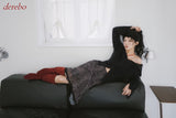 Black Angora Turtleneck Cardigan Knitwear