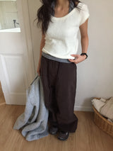 Peach Back Pocket String Pants (3 Colors)