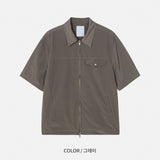 ストリームナイロンショートスリーブジップアップ (2 Colors)