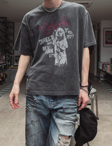 べロッドクロッププリントショートスリーブTシャツ