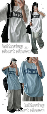 シュビンレタリング半袖シャツ (4 colors)