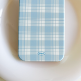 soft blue matte hard phone case