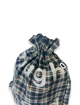 000 Design Check Gym Sack / Navy