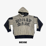 Maze Lettering Knit Hood Zip-Up