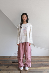 ドリームフラワーベースTシャツ ブルー