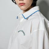 [WM] Poplin Cropped Shirt_White