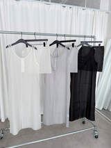 button sheer dress (3color)