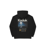 Scenery Graphic Half Zip-Up Hoodie【BLACK】