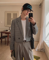 Grove Check Cutting Crop Blazer
