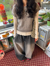 side pintuck pants
