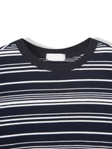 ピーク ストライプ ニット T シャツ (2 Colors)