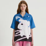 Puppydolphin illustration half sleeve shirt
