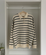 Bintz Stripe Collar Knitw