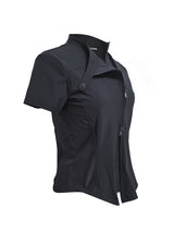  CURVED ZIP-UP SHIRT . COOL BLACK