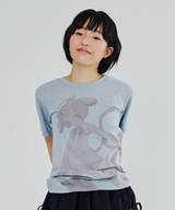 キャットガールインスペースTシャツ