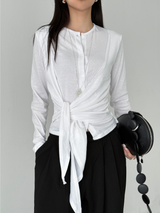 tied button cardigan (3color)