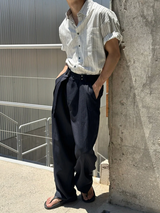 [S/S] Multi stripe half shirts(2color)