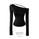 Line Slit Off-Shoulder Top (2color)