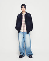25FW ディストレスチェクコットンシャツ ベージュ