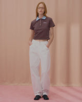 STRIPE LOGO COLLAR TSHIRT