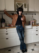 Clun Epaulette Suede Jacket