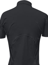 CURVED ZIP-UP SHIRT WITH LAYER . COOL BLACK