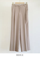 Flynn Summer Cool Pintuck Wide Slacks