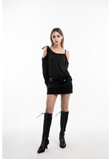 Western coin pocket suede belt (2 colors)
