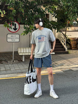 LMN Rave America Printed Oversized Short Sleeve T-Shirt (3 colors)