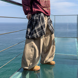 Layered Shirt Wide Cotton Pants