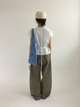 pleated button blouse (2color)