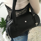 Chick Faux Leather Round Daily Tote Shoulder Bag (4 Colors)