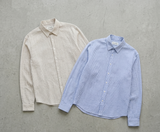 Crinkled Striped Oversized Shirt