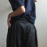 Herringbone pleat pants / Charcoal