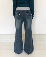 Hiel Low-Rise Bootcut Banded Pants