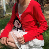 [MADE] Netty V-Neck Slim Fit Punching Summer Knit Cardigan (2 Colors)