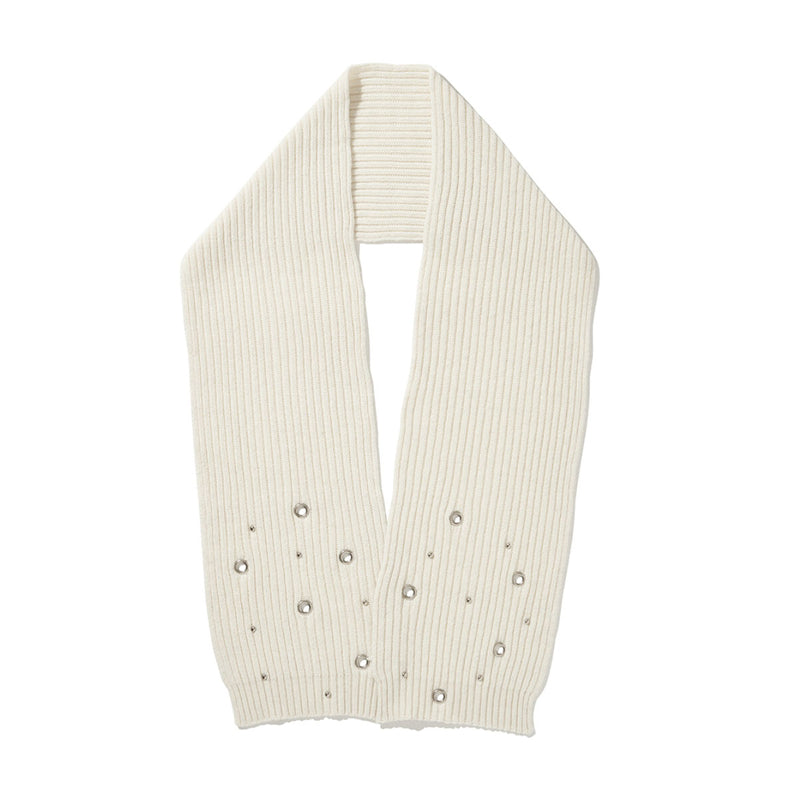 (DUC) Eyelet Stud Muffler White