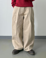 Marel One-tuck Wide Cotton Pants