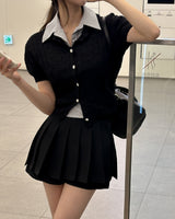 Namon Short-Sleeved Knit Cardigan